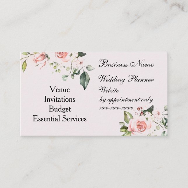 Carte De Visite "Wedding planner" (Devant)