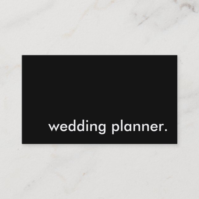 Carte De Visite wedding planner. (Devant)
