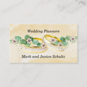 Carte de visite wedding planner avec anneaux