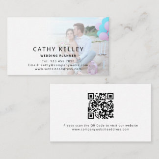Carte De Visite Wedding planner avec une photo de code QR