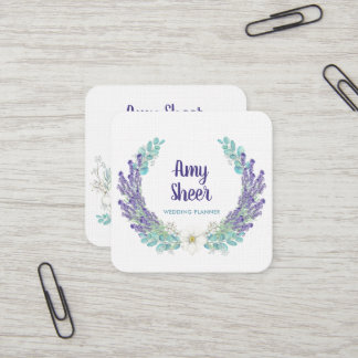Carte de visite Wedding planner Carré Lavender