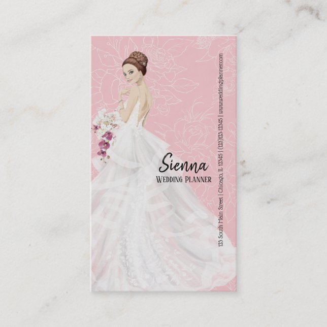 Carte De Visite Wedding planner choisir la couleur arrière - plan (Devant)