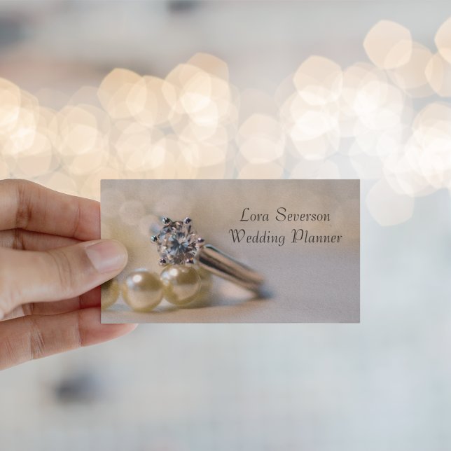 Carte De Visite Wedding planner d'anneau Fiançailles diamant (Créateur téléchargé)