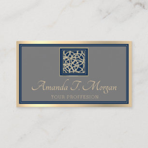 Carte De Visite Wedding planner de l'événement Gold Frame Blue N