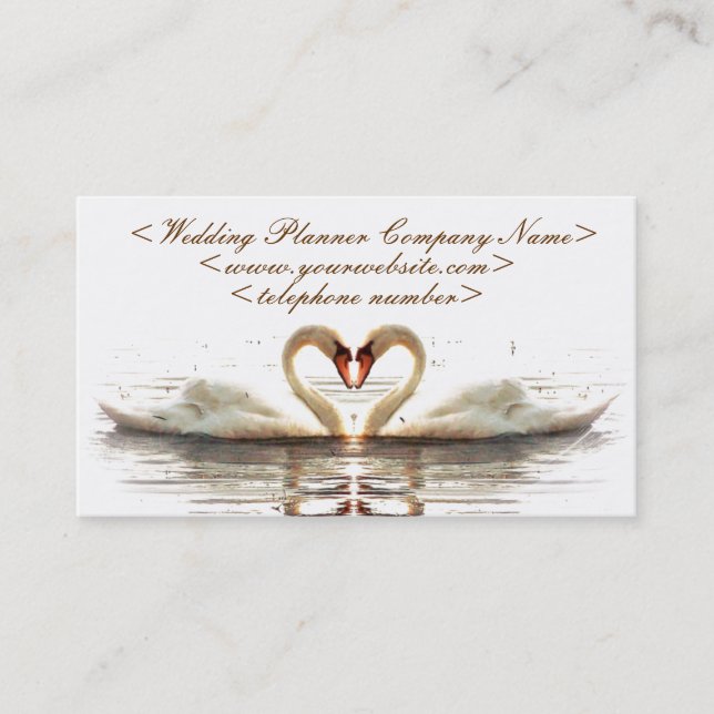 Carte De Visite Wedding planner du Coeur des Cygnes (Devant)