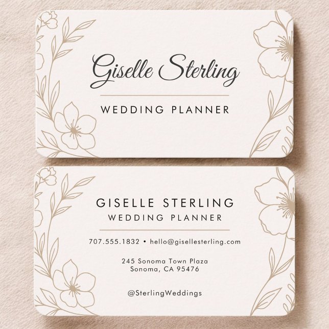 Carte De Visite Wedding Planner Floral (Créateur téléchargé)