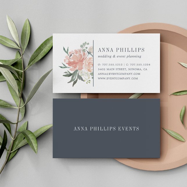 Carte De Visite Wedding planner floral du milieu de l'été (Créateur téléchargé)