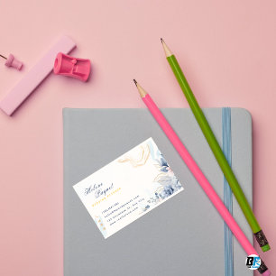 Carte De Visite Wedding planner Gold & Blue