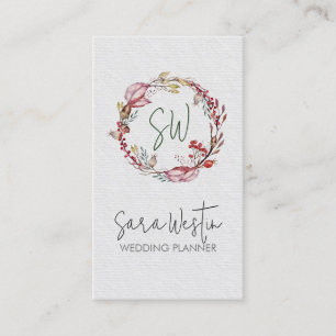 Carte de visite wedding planner Monogramme