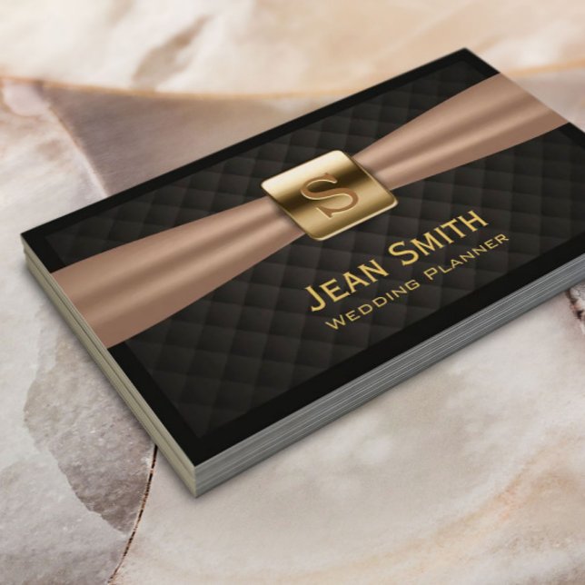 Carte De Visite Wedding planner Monogramme Or Moderne (Créateur téléchargé)