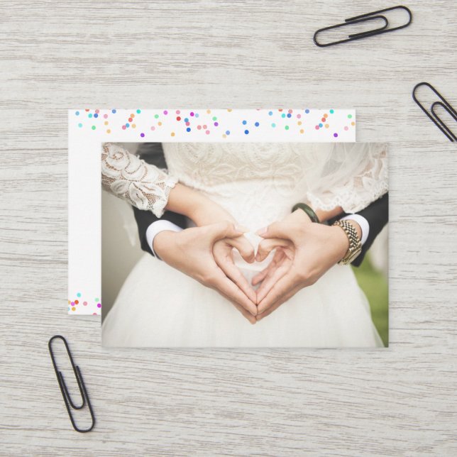 Carte De Visite Wedding planner / Photographe (Devant/Arrière en situation)