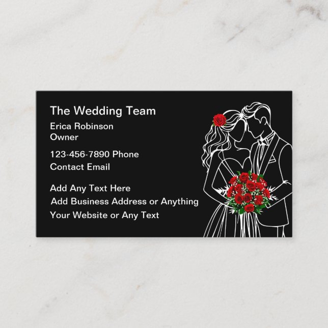 Carte De Visite Wedding Theme Bride Groom Flowers  (Devant)