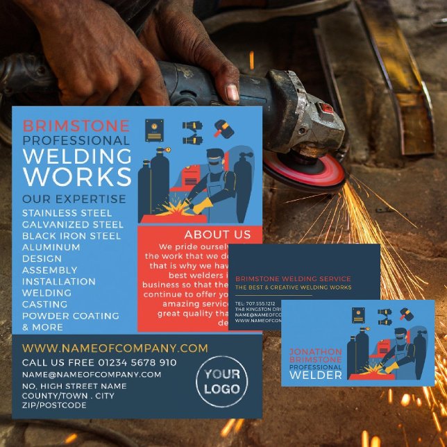 Carte De Visite Welder Design, Metal Worker, Welder (Créateur téléchargé)