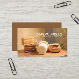 Carte De Visite Wellness Aromathérapie SPA Salon Massage thérapeut