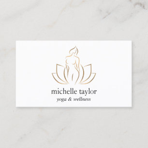 Carte De Visite Wellness Massage Thérapie Spa Yoga Instructeur Coa