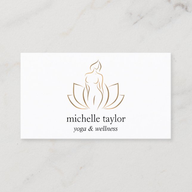 Carte De Visite Wellness Massage Thérapie Spa Yoga Instructeur Coa (Devant)