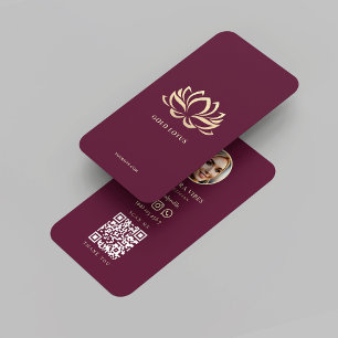 Carte De Visite Wellness Spa Coiffure Beauté Esthétique Or Lotus