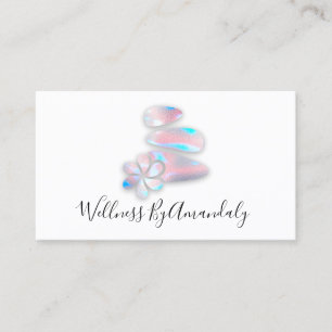 Carte De Visite Wellness Spa Massage Thérapie Rose Réflexologie