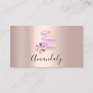 Carte De Visite Wellness Spa Massage Thérapie Rose rose