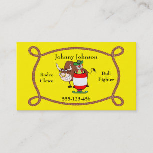 Carte de visite Western Rodeo Clown