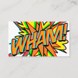 Carte De Visite WHAM 3D Fun Retro Comic Book