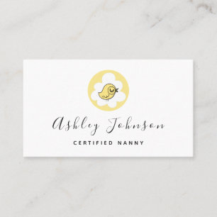 Carte De Visite Whimsical Baby Chic Toddler Services de soins pour