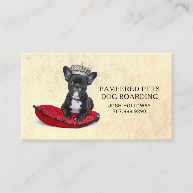 Carte De Visite Whimsical Chien Animaux de compagnie Embarquement  (Devant)
