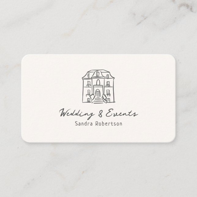 Carte De Visite Whimsical, dessiné à la main, illustratif (Devant)