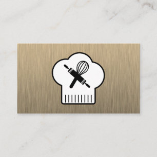 Carte De Visite Whisk à broche Casquette Chefs