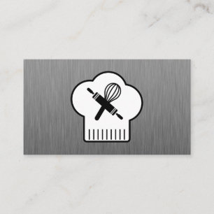 Carte De Visite Whisk à broche Casquette Chefs