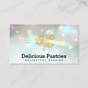Carte De Visite Whisk and Stars   Bokeh Glow