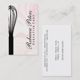 Carte De Visite Whisk   Arrière - plan en marbre rose