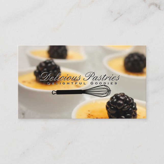 Carte De Visite Whisk | Crème Brule Dessert (Devant)