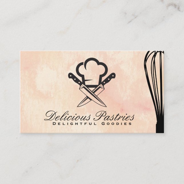 Carte De Visite Whisk et chef couteaux Casquettes (Devant)