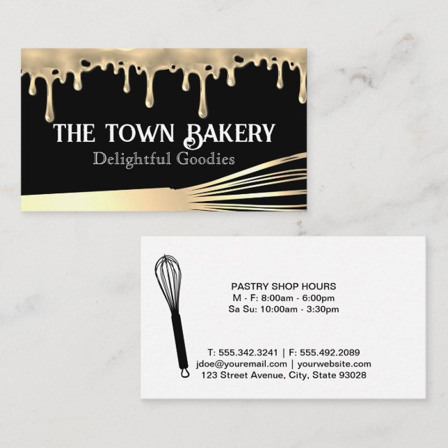 Carte De Visite Whisk et glace | Boulangerie (Devant / Derrière)