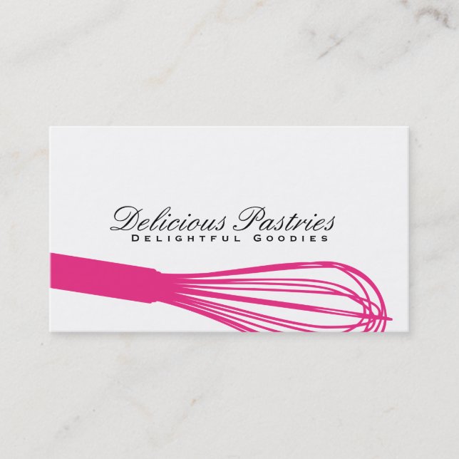 Carte De Visite Whisk (magenta) | Maître culinaire (Devant)