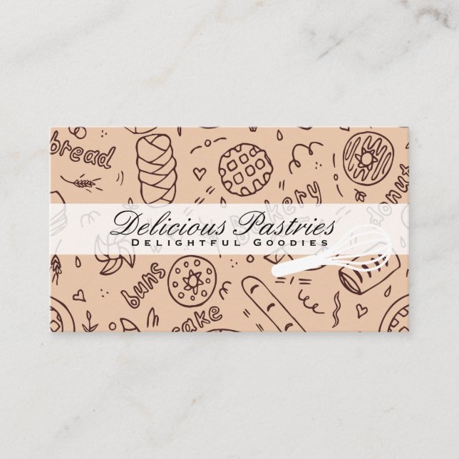 Carte De Visite Whisk | Motif pâtissier (Devant)
