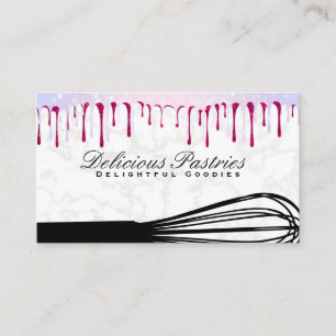 Carte De Visite Whisk   Parties scintillant Bokeh Drip