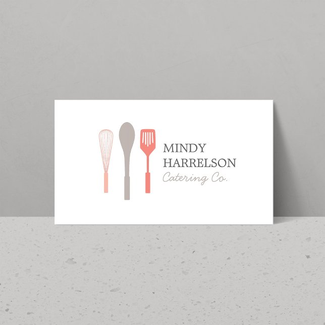 Carte De Visite WHISK SPOON SPATULA LOGO II pour boulangerie, Rest (Créateur téléchargé)