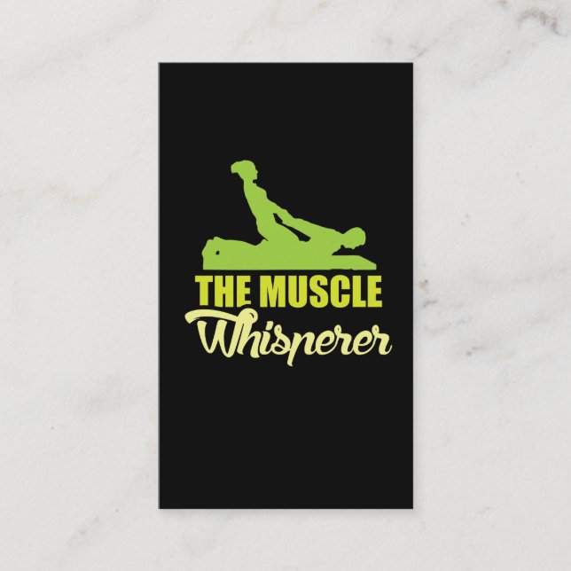 Carte De Visite Whisperer de muscle - cadeau de physiothérapeute (Devant)
