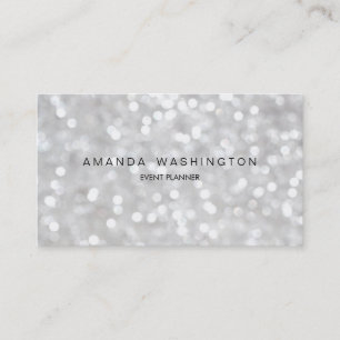 Carte De Visite White Bokeh
