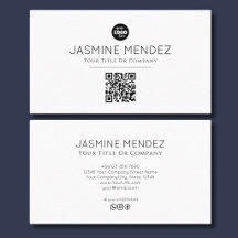 White Minimal Modern QR Code Logo Social Icons