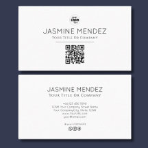 White Minimal Modern QR Code Logo Social Icons
