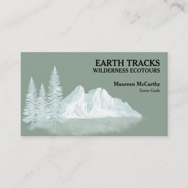 Carte De Visite White Mountains and Trees Ecotourism Wilderness (Devant)