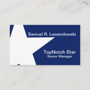 Carte De Visite White Star Elegant personnalisable