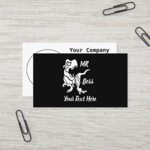 Carte De Visite White Trex the Boss Dino