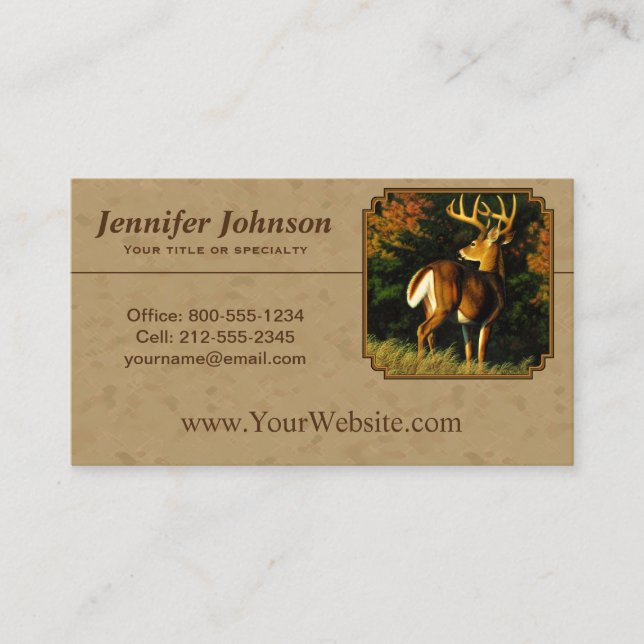 Carte De Visite Whitetail Buck (Devant)