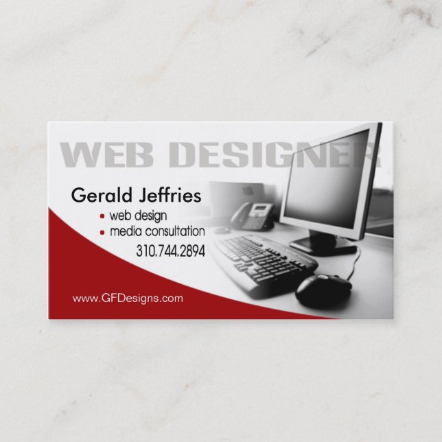 Carte De Visite Whiz d'ordinateur de consultant en médias de (Devant)
