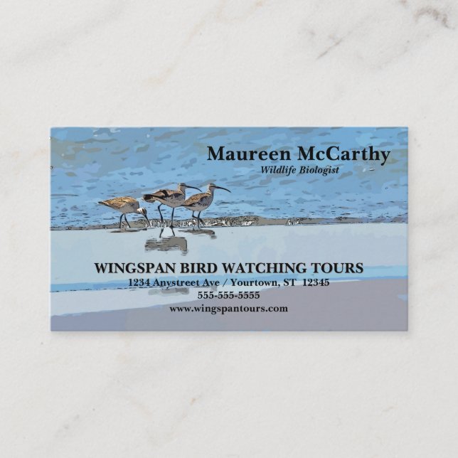 Carte De Visite Wildlife Biologist Birdwatching Tours Ecotourism (Devant)