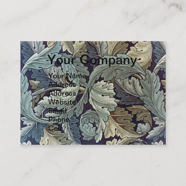 Carte De Visite William Morris Acanthus Feuilles (Devant)